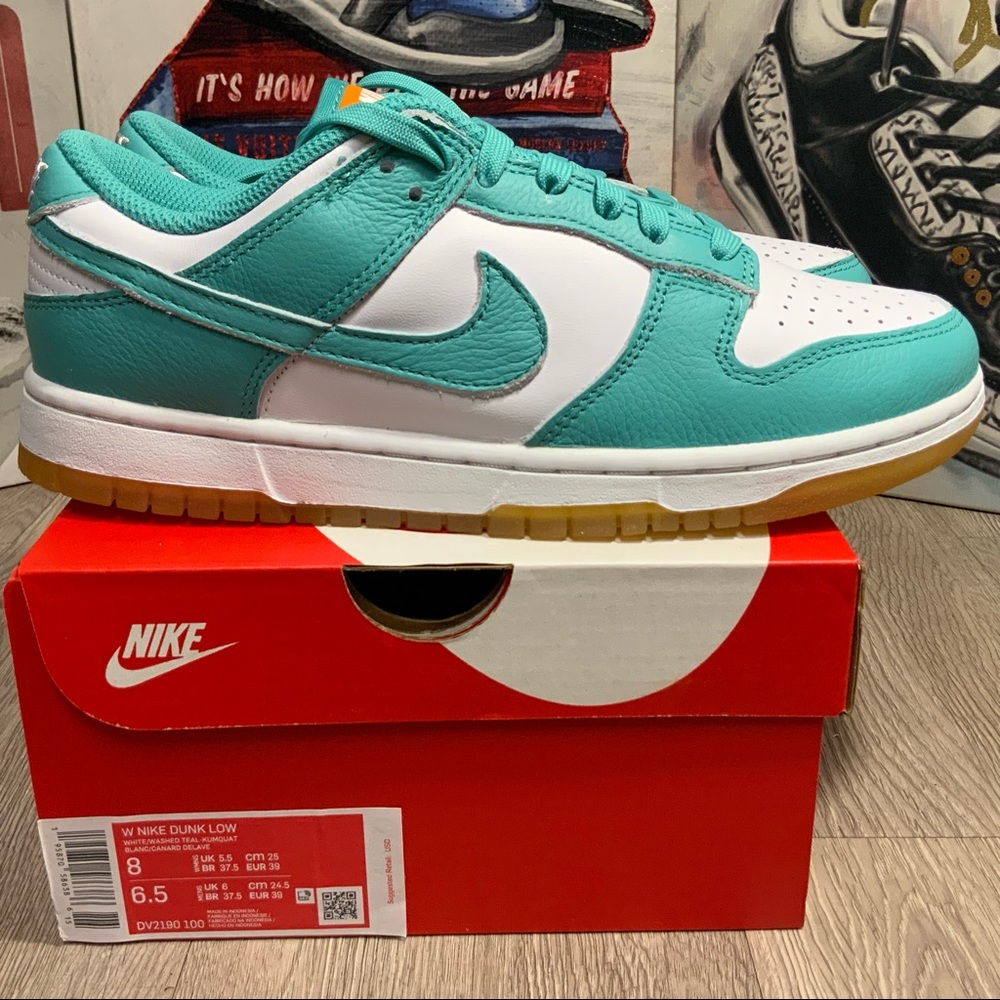 New Nike Dunk Low ‘Teal Zeal’ DV2190-100 Size 8W / 6.5M